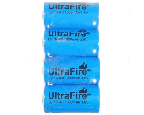 Аккумулятор литиевый Ultrafire 16340 3.6V Batteries 1 шт