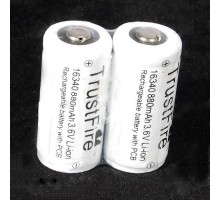 Аккумулятор литиевый TrustFire Protected 16340 880mAh 3.6V Rechargeable Li-Ion Batteries (1 шт)