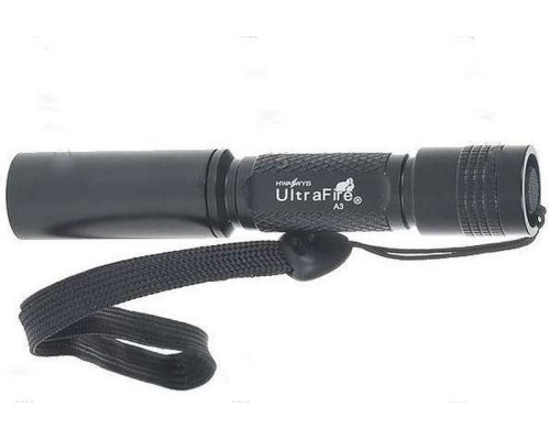 Фонарь светодиодный UltraFire A3 CREE Q5 WC 3-Mode 130-Lumen White LED Flashlight with Strap (1*AAA)