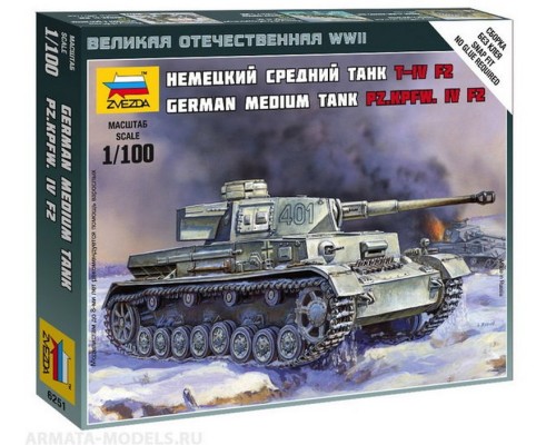 1/100 Немецкий танк T-4 F2 Звезда 6251