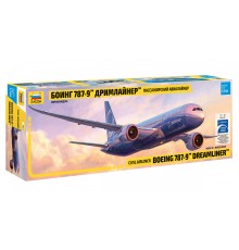 1/144 Пассажирский авиалайнер Боинг 787-9 Дримлайнер Звезда 7021