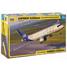 Сборная модель ZVEZDA 1/144 Пассажирский авиалайнер Аэробус А320neo 7037