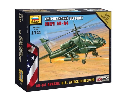 1/144 Американский вертолет Апач AH-64 Звезда 7408