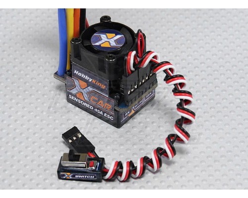 Регулятор скорости Hobbyking X-Car 45A Brushless Car ESC  (sensored/sensorless)(для бесколлект. дв.)