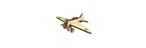 Обзор пазлов 3D деревянный подвижный Lemmo Советский истребитель - И-16 (I-16)