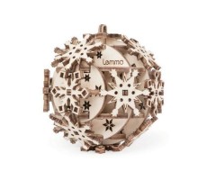 Пазлы 3D Деревянный конструктор Новогодний шар, 35 деталей (LM-0182)