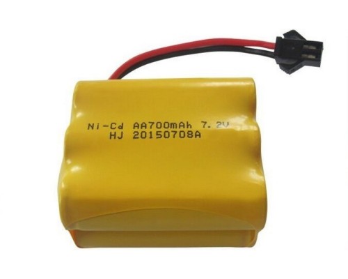 Аккумулятор Ni-Cd 7.2V 700mAh (форма ROW разъем YP) NICD-72R-700-YP