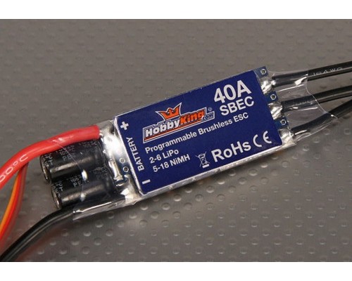 Регулятор скорости HobbyKing 40A BlueSeries Brushless Speed Controller (для бесколлект. дв.)