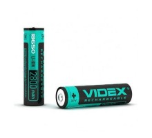 Аккумулятор литиевый VIDEX 18650 2800mAh без защиты 1 шт