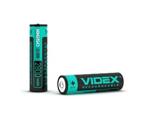 Аккумулятор литиевый VIDEX 18650 2800mAh без защиты 1 шт