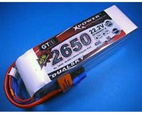 Аккумулятор LI-PO 22.2 V 2650 mAh 6S1P 45C/6С Dualsky GT-S