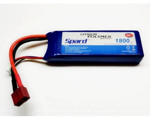 Аккумулятор LI-PO 11.1V 1800mAh 30 C Spard T-plug (YT683496PH)